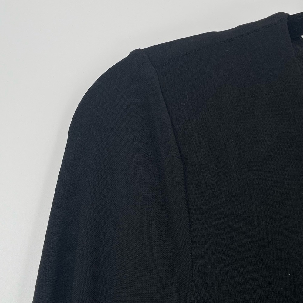 White House Black Market Womens Draped Ruched 3/4 Sleeve Wrap Midi Dress Size XS - Picture 3 of 10